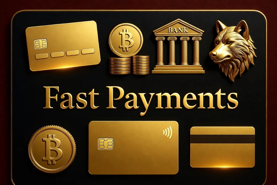 Wolf Winner withdrawal options — PayID, Neosurf, cards, bank transfer and crypto in AUD
